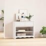 Console Table Drammen White 89.5 x 37 x 73 cm Solid Pine Wood Image 2