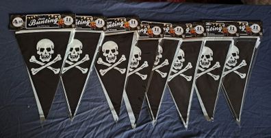 8 pc Pirate Skull & Crossbones Bunting New (4m)