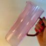 Pink glass jug Image 2
