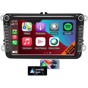 2+64GB VW CarPlay Android Auto Car Radio For Volkswagen Golf Passat Jatta Skoda Seat Intelligent System GPS Navigation Car Radio