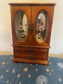 Vintage tabletop jewellery armoire dat s 70s-90s