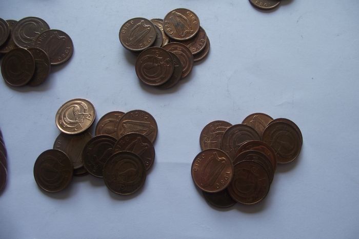 100 Coins@Irish Half Penny. Nice Condition.Decimal Issues