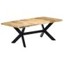 Dining Table 200x100x75 cm Solid Mango Wood Image 2