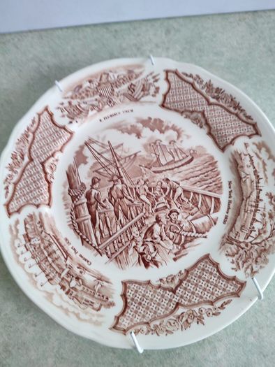 Hanging Wall Plate Of Histoical Senes Of Chinese Export To America