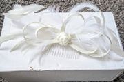 White and off white fascinator