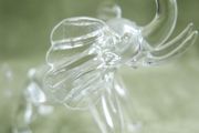 Vintage Hand Blown Crystal Elephant Figurine: Animal Art Glass