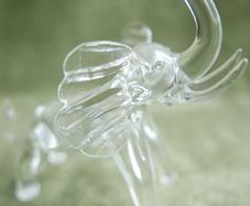 Vintage Hand Blown Crystal Elephant Figurine: Animal Art Glass