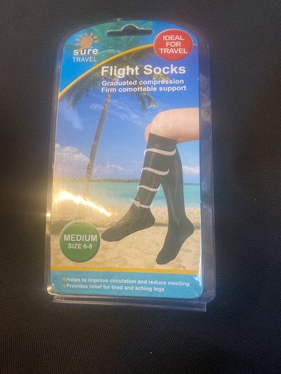 Brand New in box Flight Travel Socks Medium 6-8