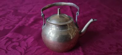 Vintage Solid Brass Decorative Small Tea Pot Ornament With Lid