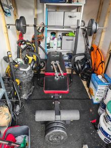 Bench with weights