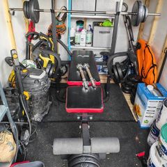 Bench with weights
