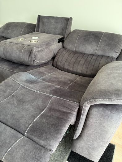 3 Seater  Reclining Leather Sofa