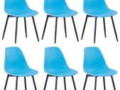 Dining Chairs 6 pcs Blue PP