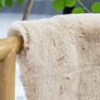 Beige Bedroom Rug, Washable, Fluffy, 60 x 90 cm, Fur Rug, Faux Fur, Living Room, Children's Room, Soft, Small, Decorative Rectangular Image 2