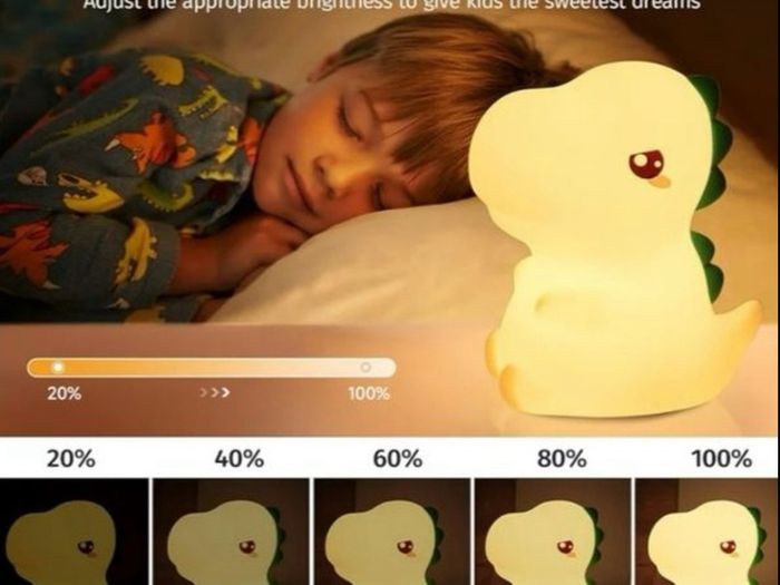 One Fire Dinosaur Night Light Kids LampBedroom, Colour Changing Baby Night Light, Silicone Dinosaur Lamp, USB Rechargeable Battery Lamp Kids Light Night Bedroom Decor,Cute Dinosaur GiftsBaby (WH-A27)