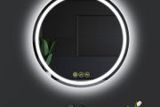 NEW SALE | 600mm Round Bathroom LED Mirror Illuminated Backlit Bathroom Circle Mirror with LED Lights for Wall Touch Switch Demister 3 LED Light Color Dimmable