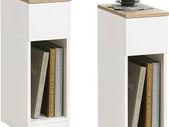 Set of 2 side tables bedside tables narrow storage tables