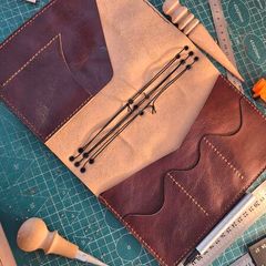 Leather notebook cover
