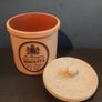 Fabulous Retro Vintage Large Mr. Brannams Celebrated Devon Terracotta Biscuit Holder with Cork Lid in Excellent Condition Image 6