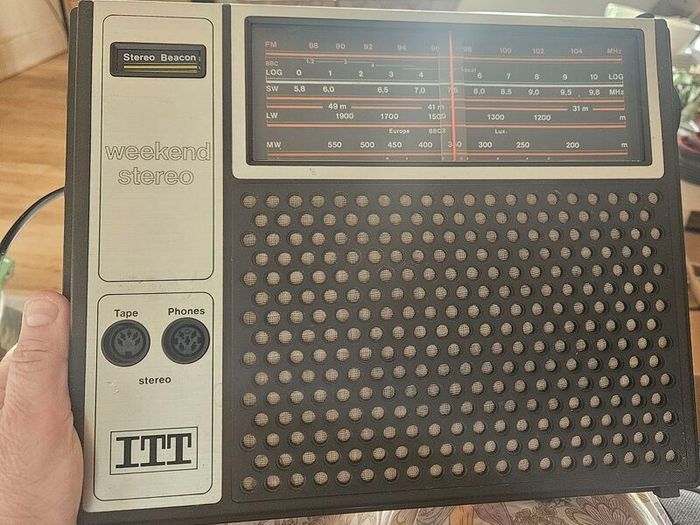 Vintage ITT Weekend Stereo Radio with Push Buttons
