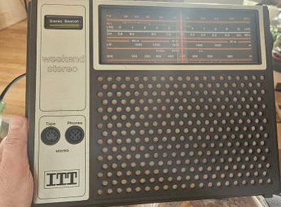 Vintage ITT Weekend Stereo Radio with Push Buttons