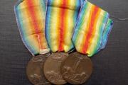 One sold.Italy 1915-1918.Victory Medals.Three Variants.First World War.