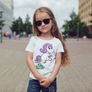 Cute Funny Unicorns Printed Girls T-shirt Tee Top Shirt Birthday Girl Tees Tops Shirts Image 4