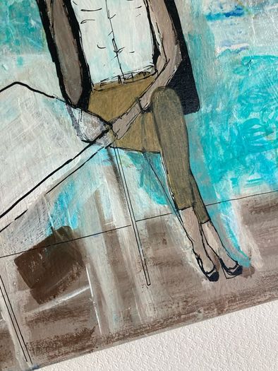 Original Figurative Painting GiFT Irish Art Grace Kelly inspired Cruise Yacht Art