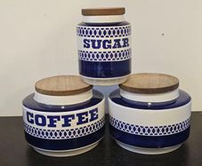 Arklow Pottery Retro Kitchen Jars with Lids