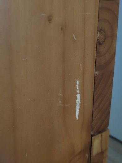beautiful vintage solid wooden tall boy chest of drawers