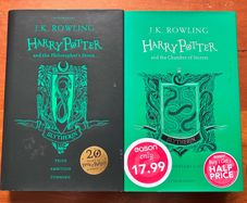 20th Anniversary Hardback Slytherin House Editions , Harry Potter and The Philosopher's Stone and Harry Potter and The Chamber of Secrets by J K Rowling