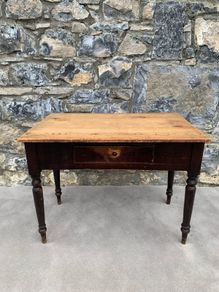 Late Victorian Pine Farmhouse Kitchen Preparation Table.