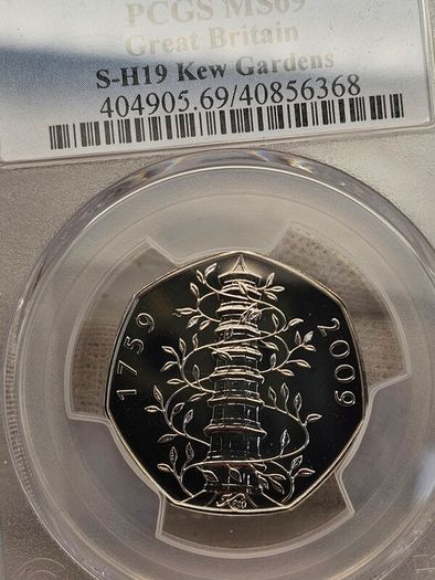Great Britain 2009 Kew Gardens 50p Coin PCGS MS69