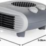 2000W Portable Flat Fan Heater with 2 Heat Settings and Overheat Protection, Dark Titanium Image 7