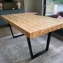 Solid Reclaimed Pine Industrial Style Dining Table 180cm Image 4