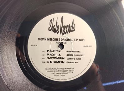 RESERVED -  Movin' Melodies - P.A.R.T.Y. & S-stompin - Slate Records - QUALITY 90s House!