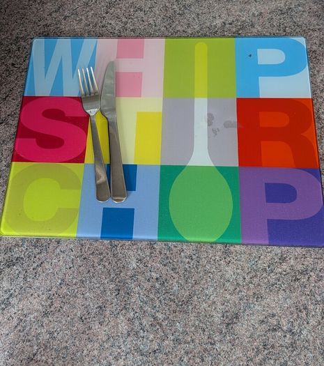 Joseph Joseph Whip Stir Chop Glass Worktop Saver 40 x 30cm Rare Discontinued