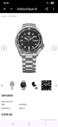 Seiko 5 Sports SKX 42.5mm Bracelet Watch Brand New