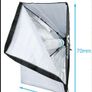 2x Photo Studio 135W Bulbs Softbox Continuous Lighting Soft Box Light Stand Kit Image 2