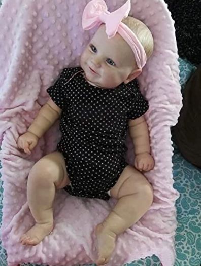 Reborn Baby Dolls 20 inch 50cm Two Options Reborn Baby Doll Toddler Lifelike Real Soft Touch Maddie with Hand-Drawing Hair Handmade Doll (FREE POSTAGE)