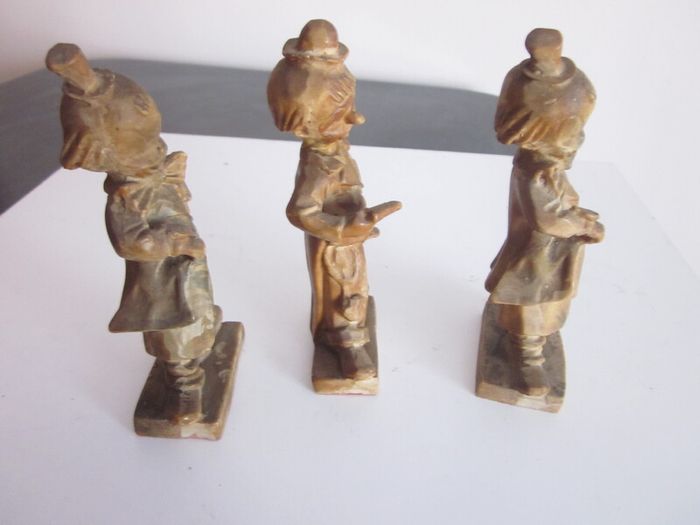 Three Vintage Boy Clown Figures 5"