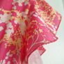 Pink satin floral dress Image 4