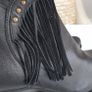 Jose Saenz black leather ankle boots with fringe and stud details - Sz 41 (Fit 7.5-8UK) - Bnwt Rrp 109 Image 7