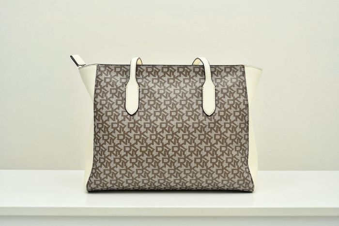 DKNY Bryant Medium Logo Jacquard Tote Bag, Chino Caramel