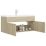 Sink Cabinet with Built-in Basin Sonoma Oak Chipboard Image 3