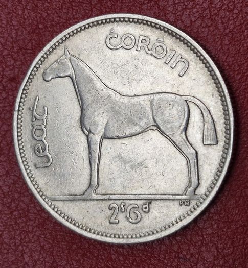 Ireland 1940 half crown silver coin