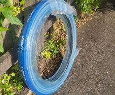 Spool of plumbing pipe.