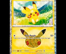 Pikachu 047/128 Holo Rare 25/30 30th Celebration Anniversary Pokemon Card