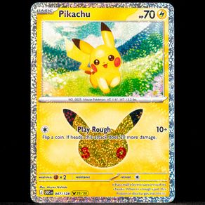 Pikachu 047/128 Holo Rare 25/30 30th Celebration Anniversary Pokemon Card