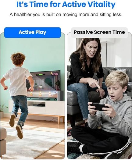 Motion Sensor TV Game Console for Kids: Play Retro and Modern Games on TV - Plug & Play Video Gaming System for Indoor Exercise Sports & Family Fun - Gift for Boys & Girls Ages 6+